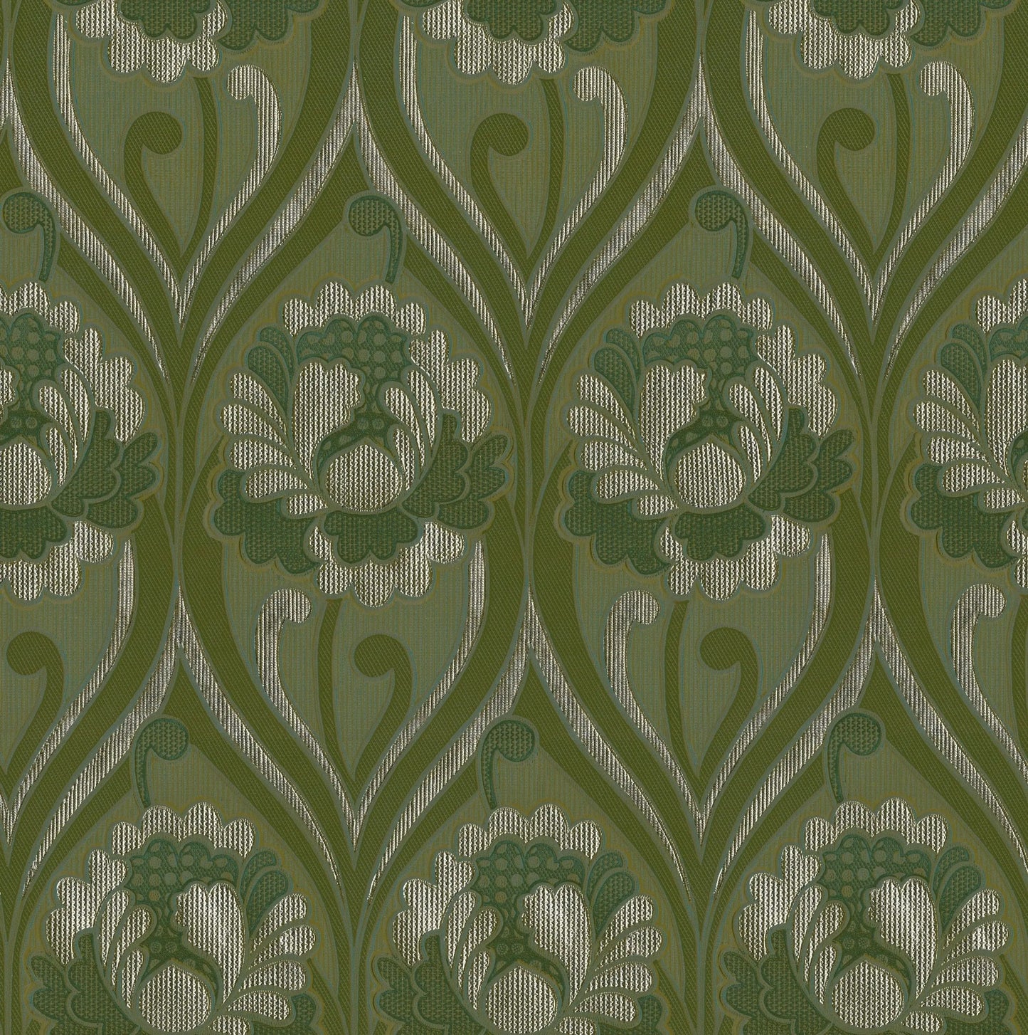 Vintage floral damask Wallpaper - Olive Sharon Jane