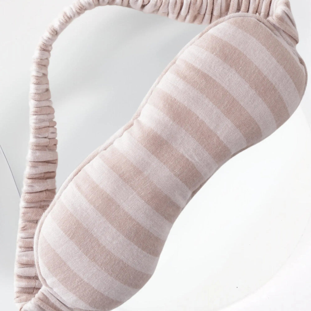 Viola Ethical-Cotton Eye Mask - Golden Glow Beige Peachaus