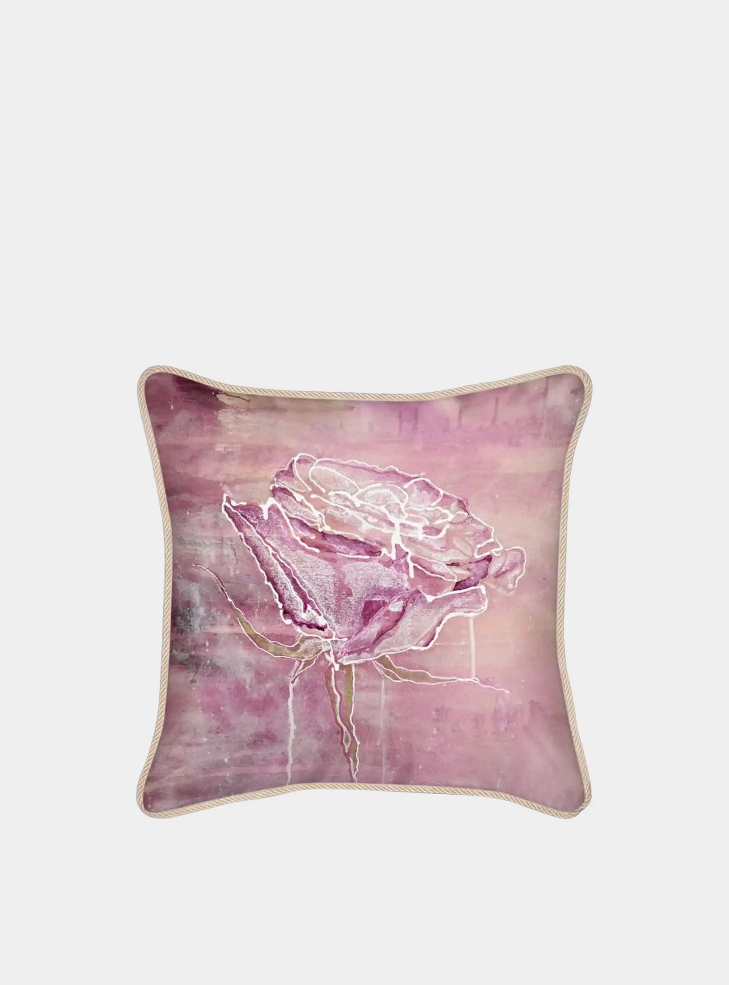 Violet Pink With Rose Silk Cushion Long Studio Design