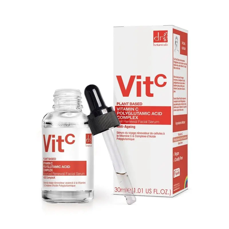 Vitamin C 3% & Polyglutamic Acid Complex 1% & Brightening Facial Serum 30ml Dr Botanicals