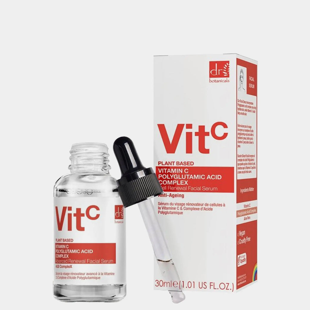 Vitamin C 3% & Polyglutamic Acid Complex 1% & Brightening Facial Serum 30ml Dr Botanicals