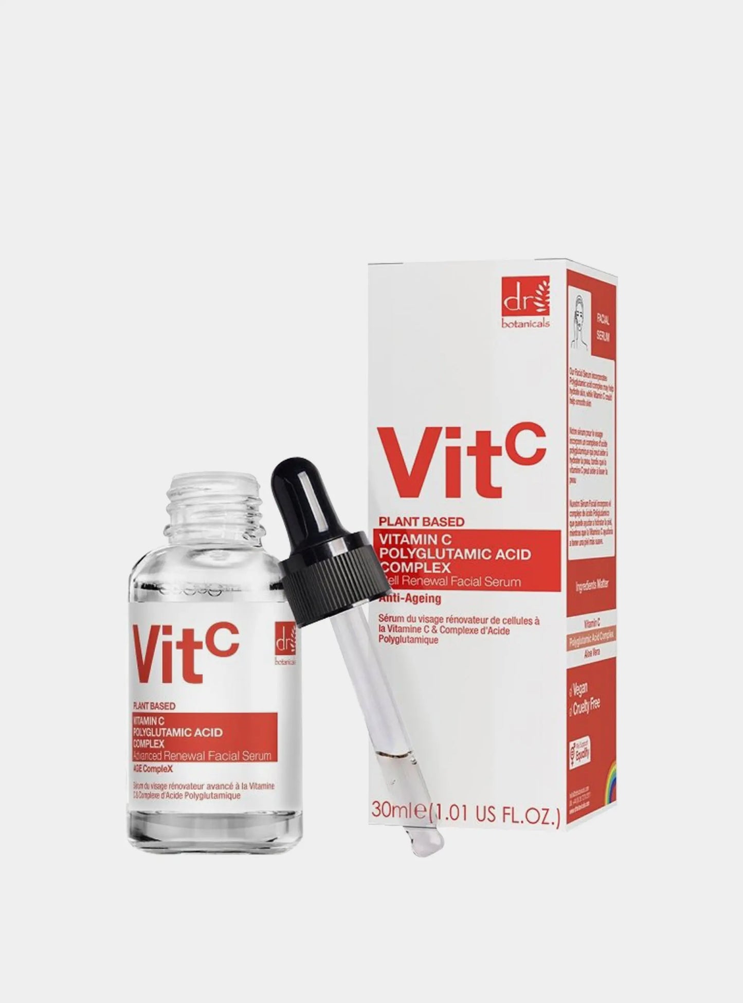 Vitamin C 3% & Polyglutamic Acid Complex 1% & Brightening Facial Serum 30ml Dr Botanicals