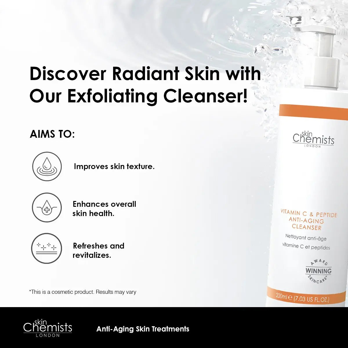 Vitamin C & Peptide Cleanser 200ml skinChemists