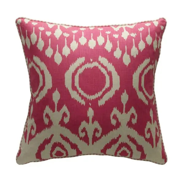 Volcano Paradise, Sustainable Feather, Cushion Eco-conscious & Linen Blend & Viscose Blend Ikat Andrew Martin