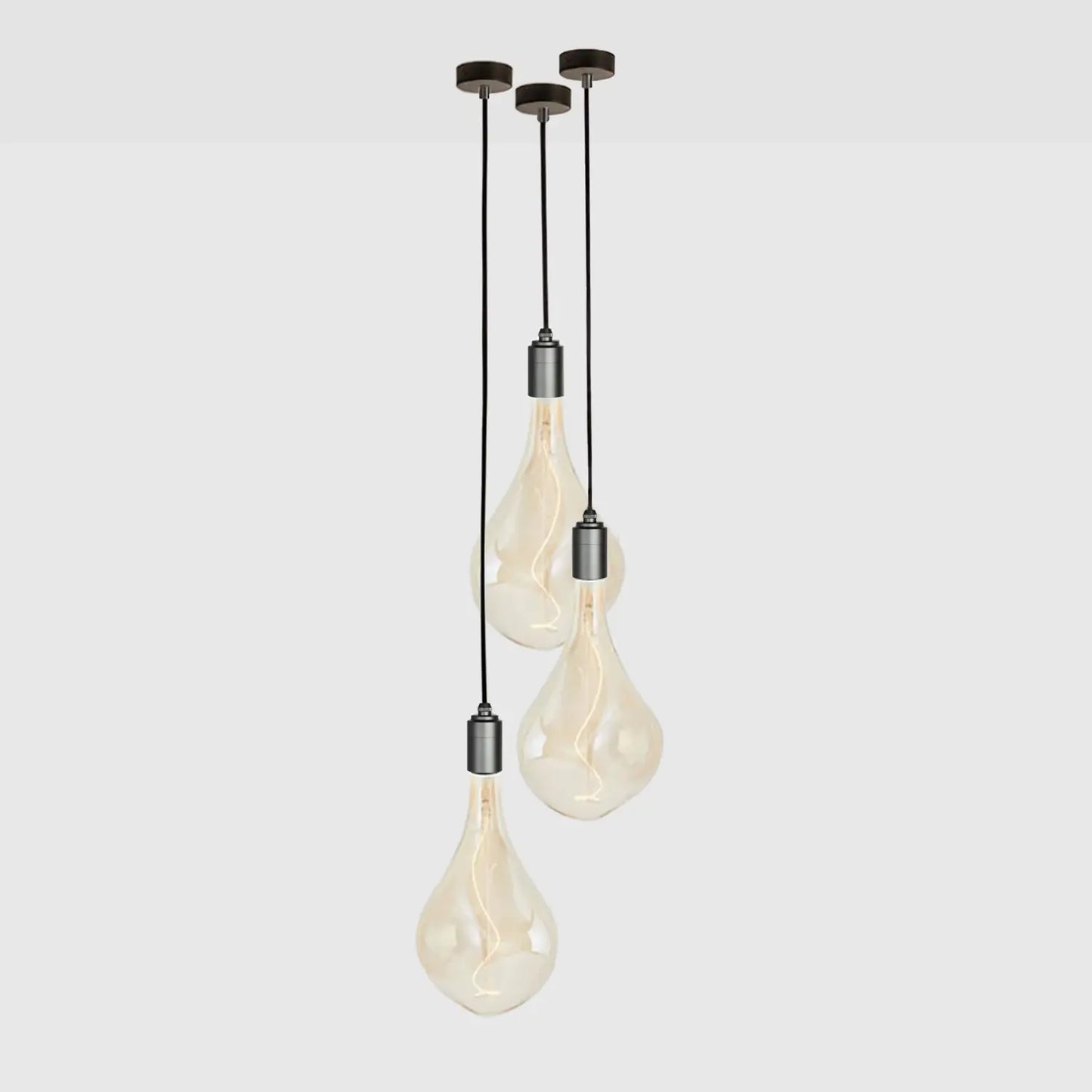 Voronoi III Pendant Light in Graphite - Set of 3 Tala