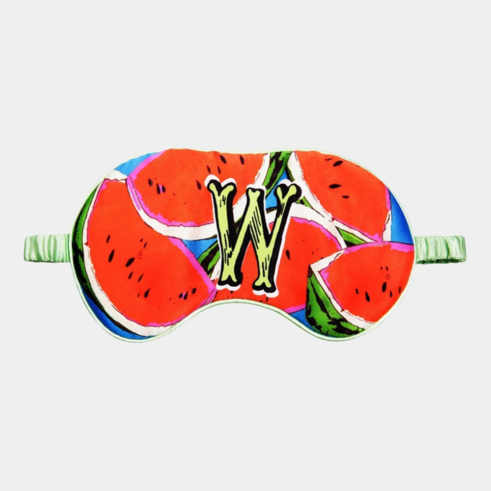 W for Watermelon Silk Eye Mask Jessica Russell Flint