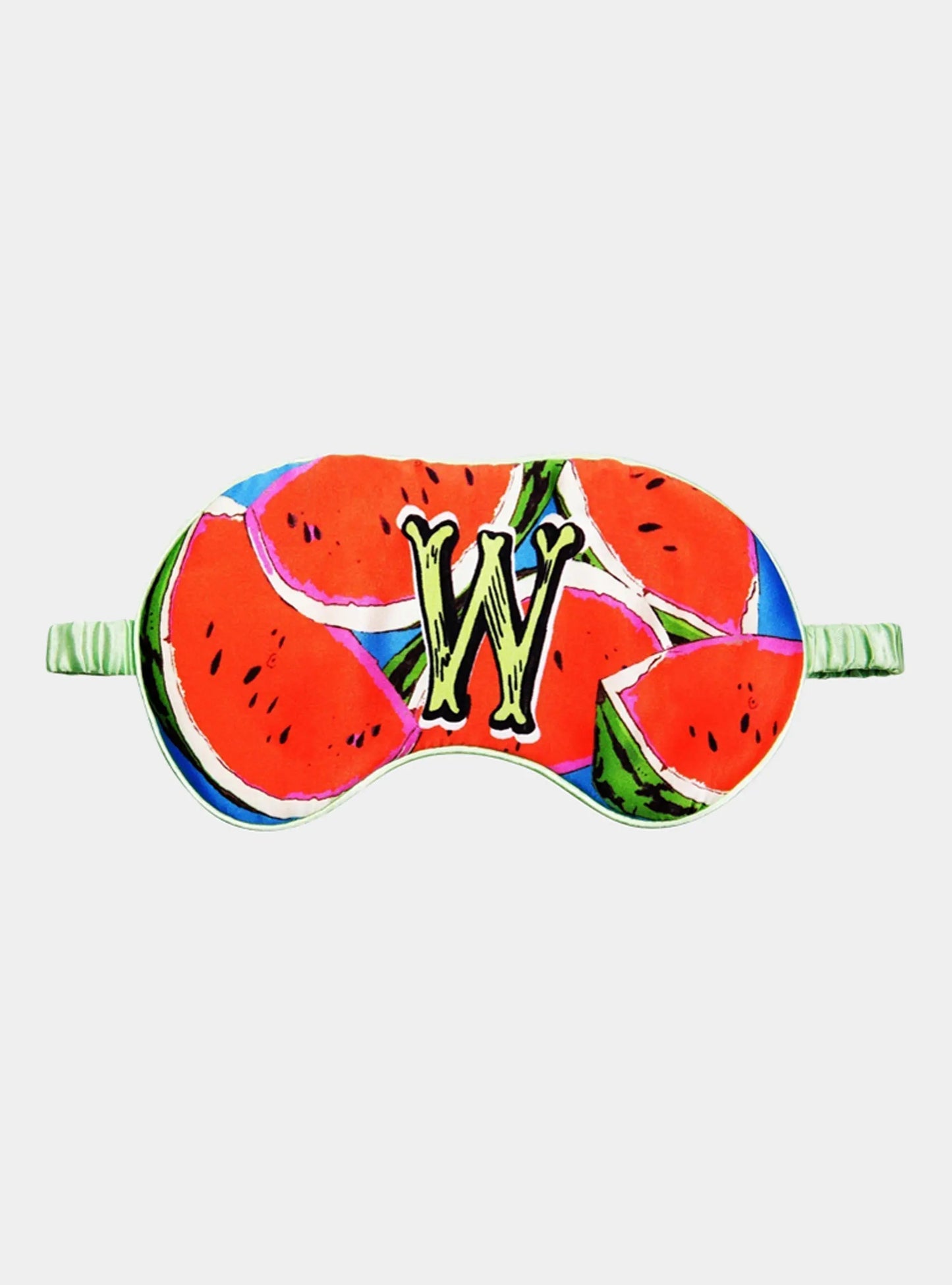 W for Watermelon Silk Eye Mask Jessica Russell Flint