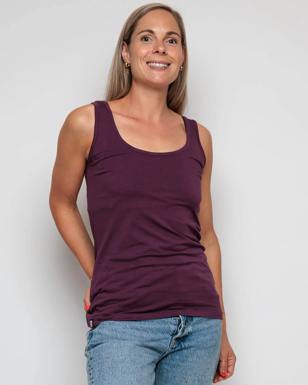 WOMEN'S VEST IN PLUM Bshirt