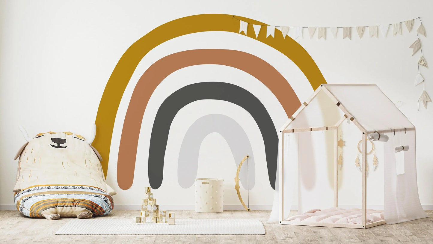 Wall Sticker Drawn Rainbow - 5 Arch ClickWalls