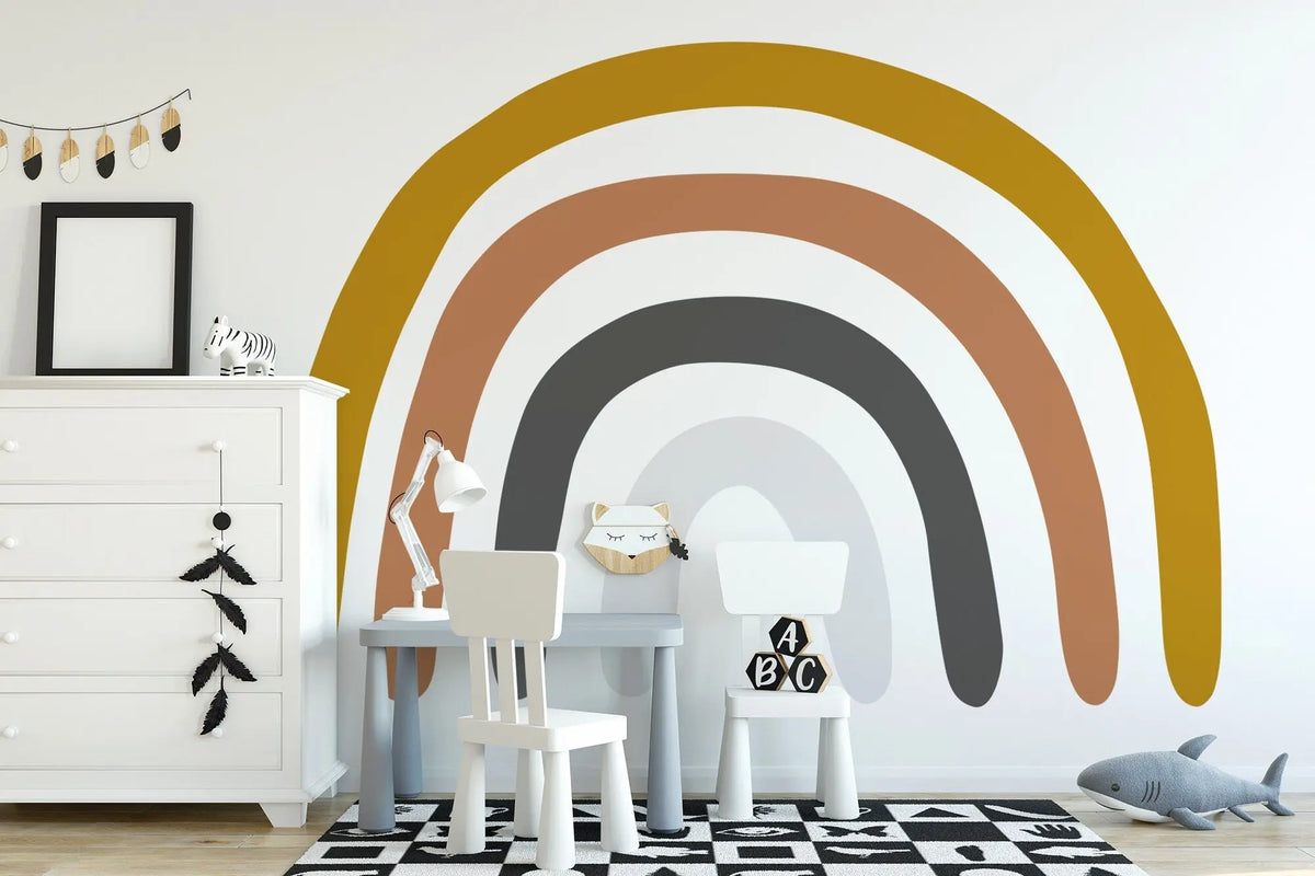Wall Sticker Drawn Rainbow - 5 Arch ClickWalls
