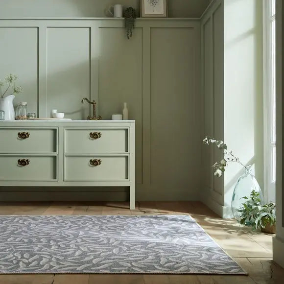 Wallace Leaves Washable Rug Dunelm