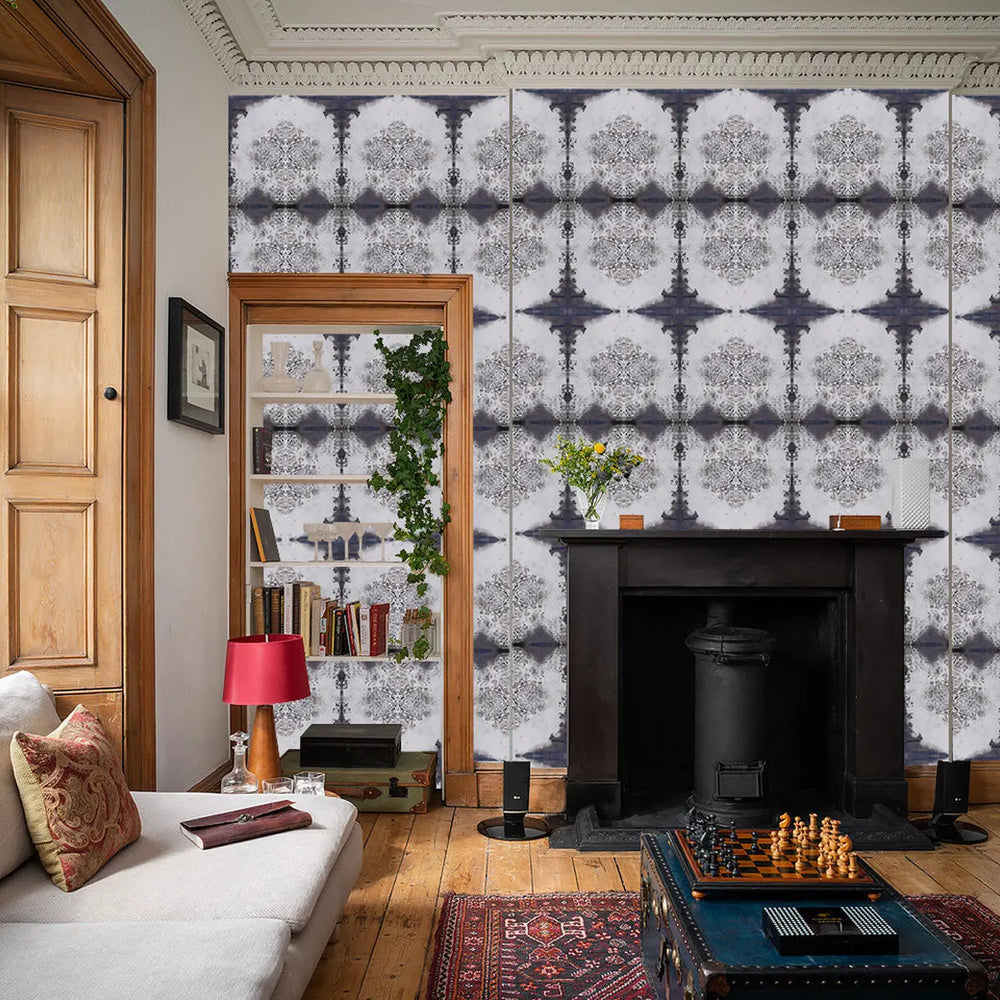 Wallpaper Burano White Purple - £37.50 per sq metre Long Studio Design