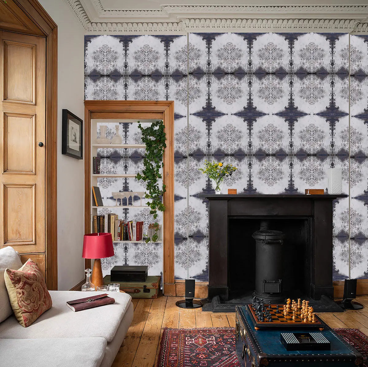 Wallpaper Burano White Purple - £37.50 per sq metre Long Studio Design