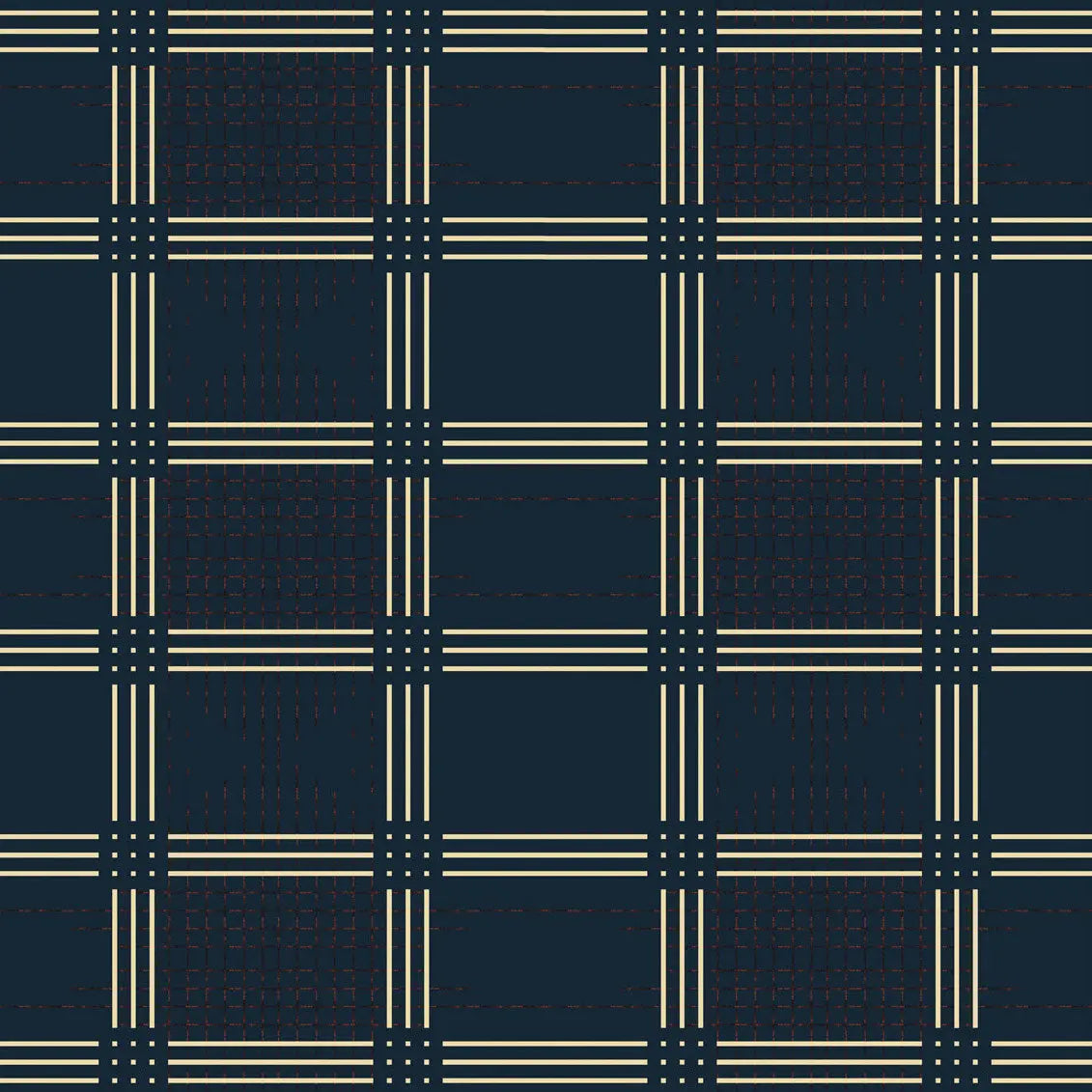 Wallpaper Grid 7 Navy Blue - £37.50 per sq metre Long Studio Design