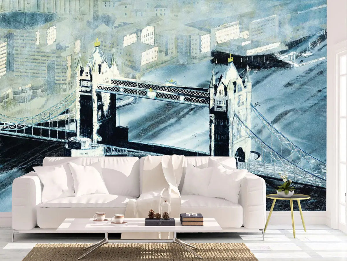 Wallpaper Mural of Tower Bridge London - £50 per sq metre. Long Studio Design