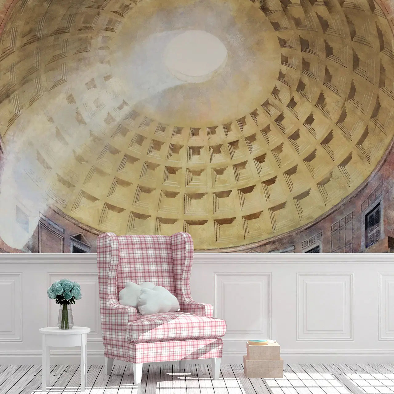 Wallpaper Mural of the Pantheon Dome - £50 per sq metre. Long Studio Design