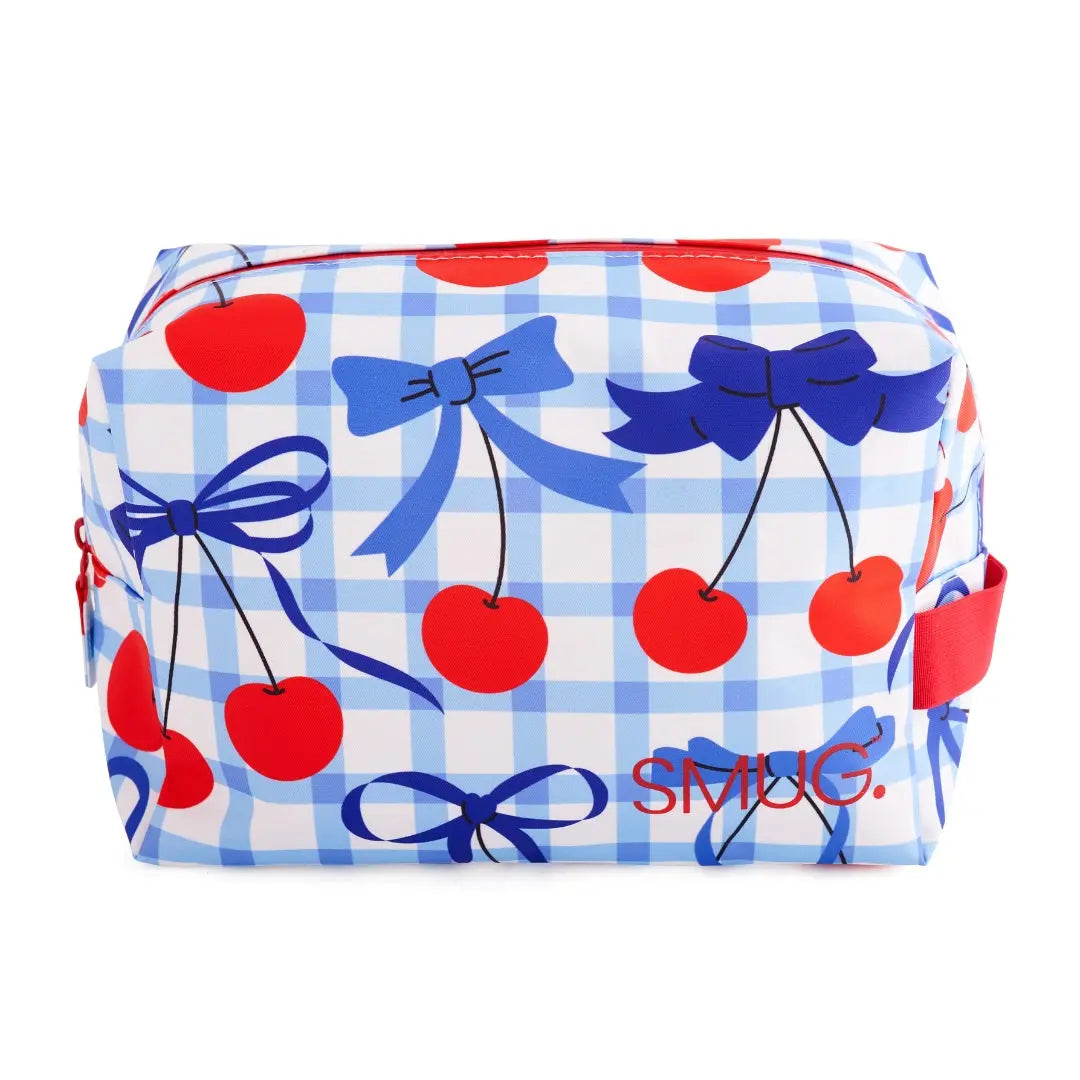 Wash Bag - Blue Cherries Print SMUG