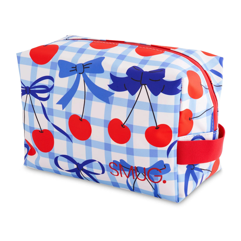 Wash Bag - Blue Cherries Print SMUG