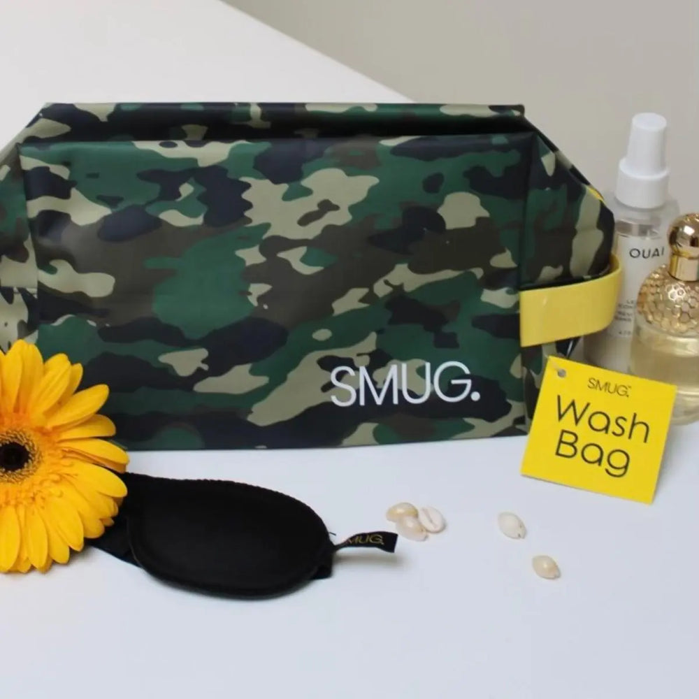 Wash Bag - Green Camo Print SMUG