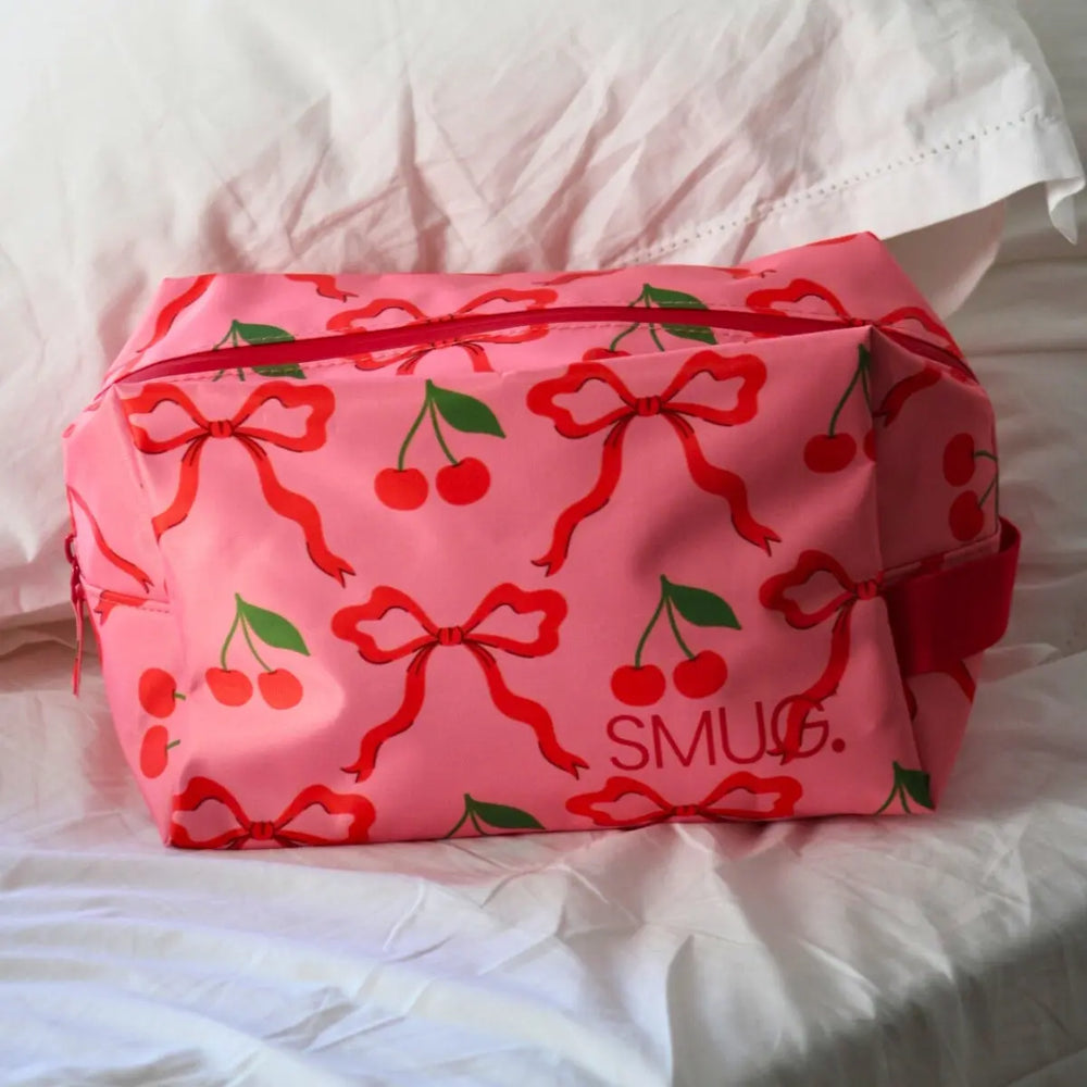 Wash Bag - Red Cherries Print SMUG