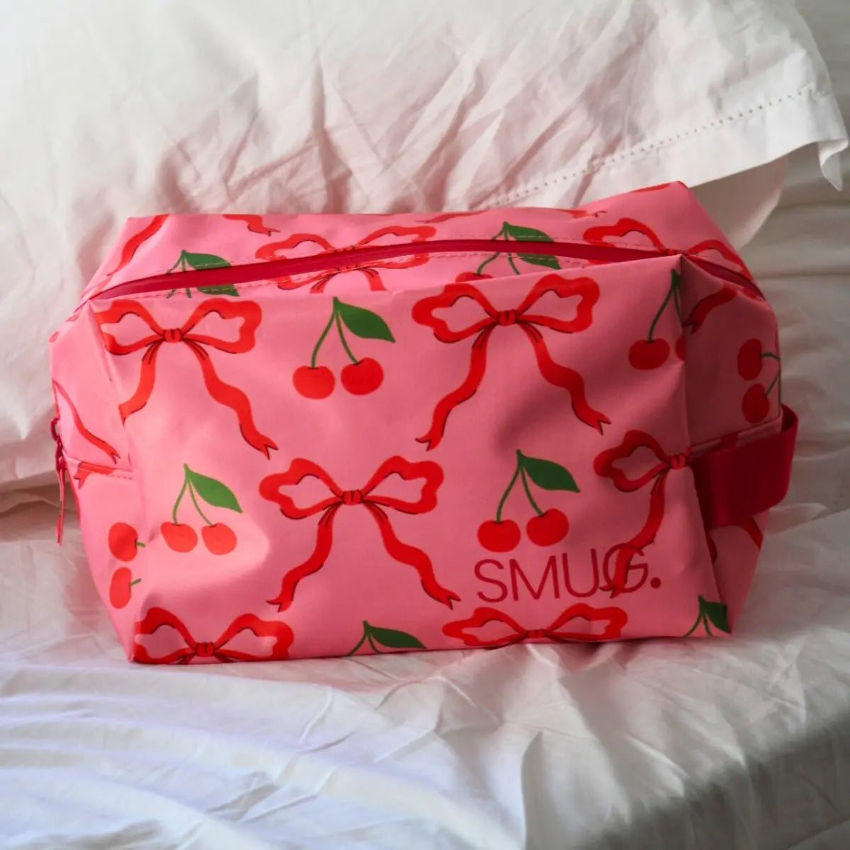 Wash Bag - Red Cherries Print SMUG
