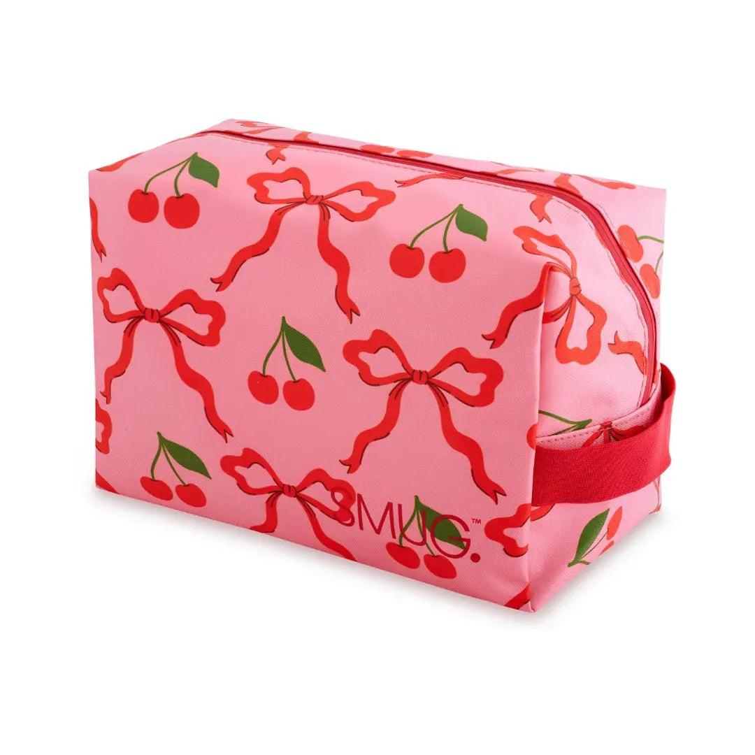 Wash Bag - Red Cherries Print SMUG