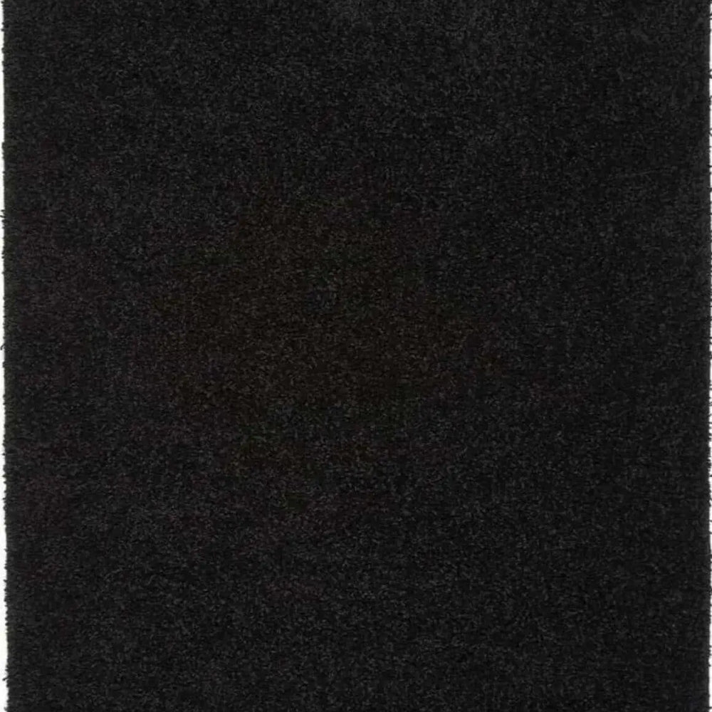 Washable Black Shaggy Rug The Rugs