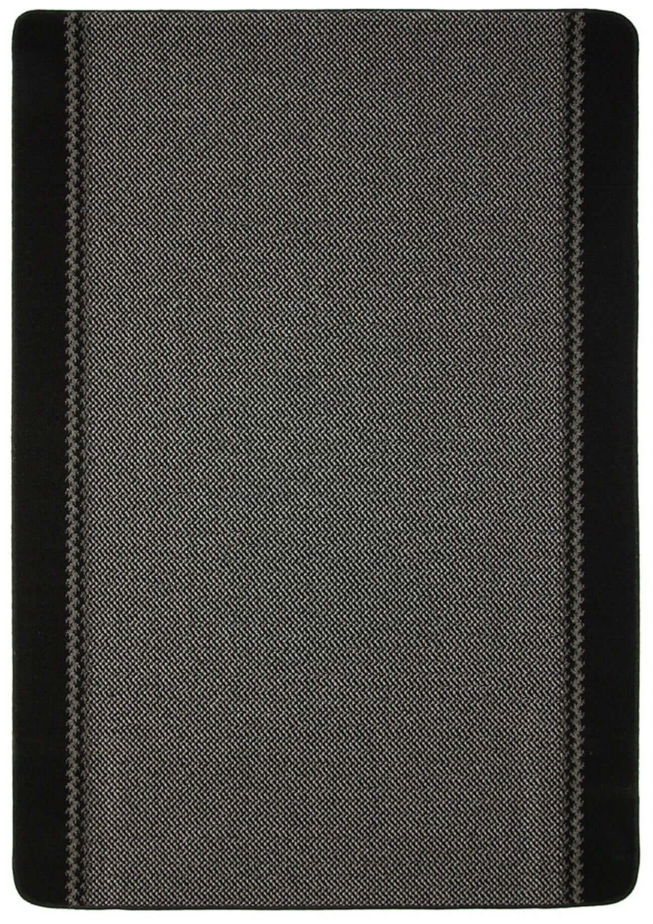 Washable Bordered Black Rug  | 116Bl The Rugs