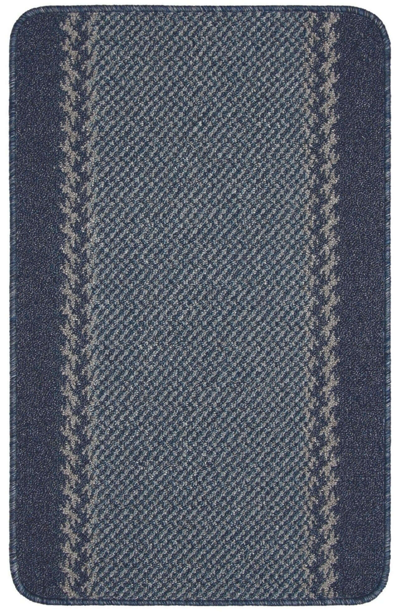 Washable Bordered Blue Rug  | 116Blu The Rugs