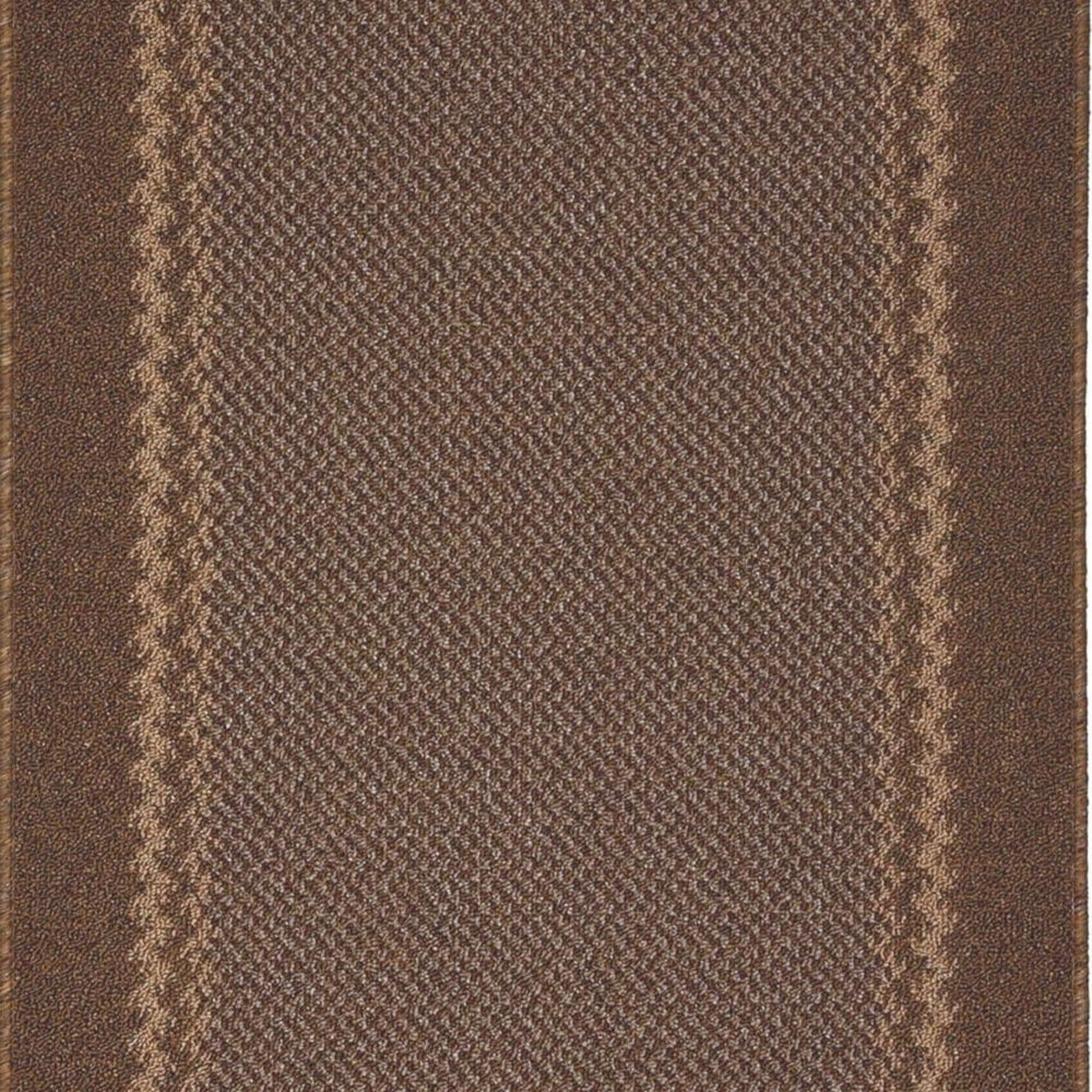 Washable Bordered Brown Rug | 116Br The Rugs