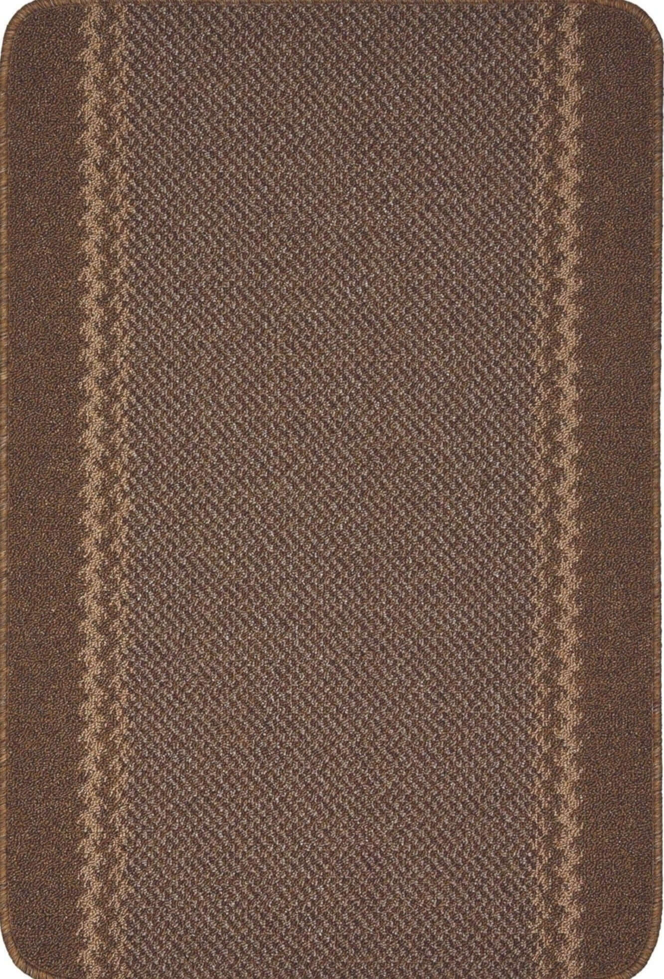 Washable Bordered Brown Rug | 116Br The Rugs