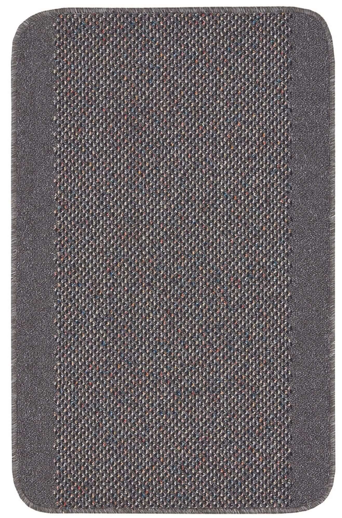 Washable Bordered Dark Grey Rug | 110D The Rugs