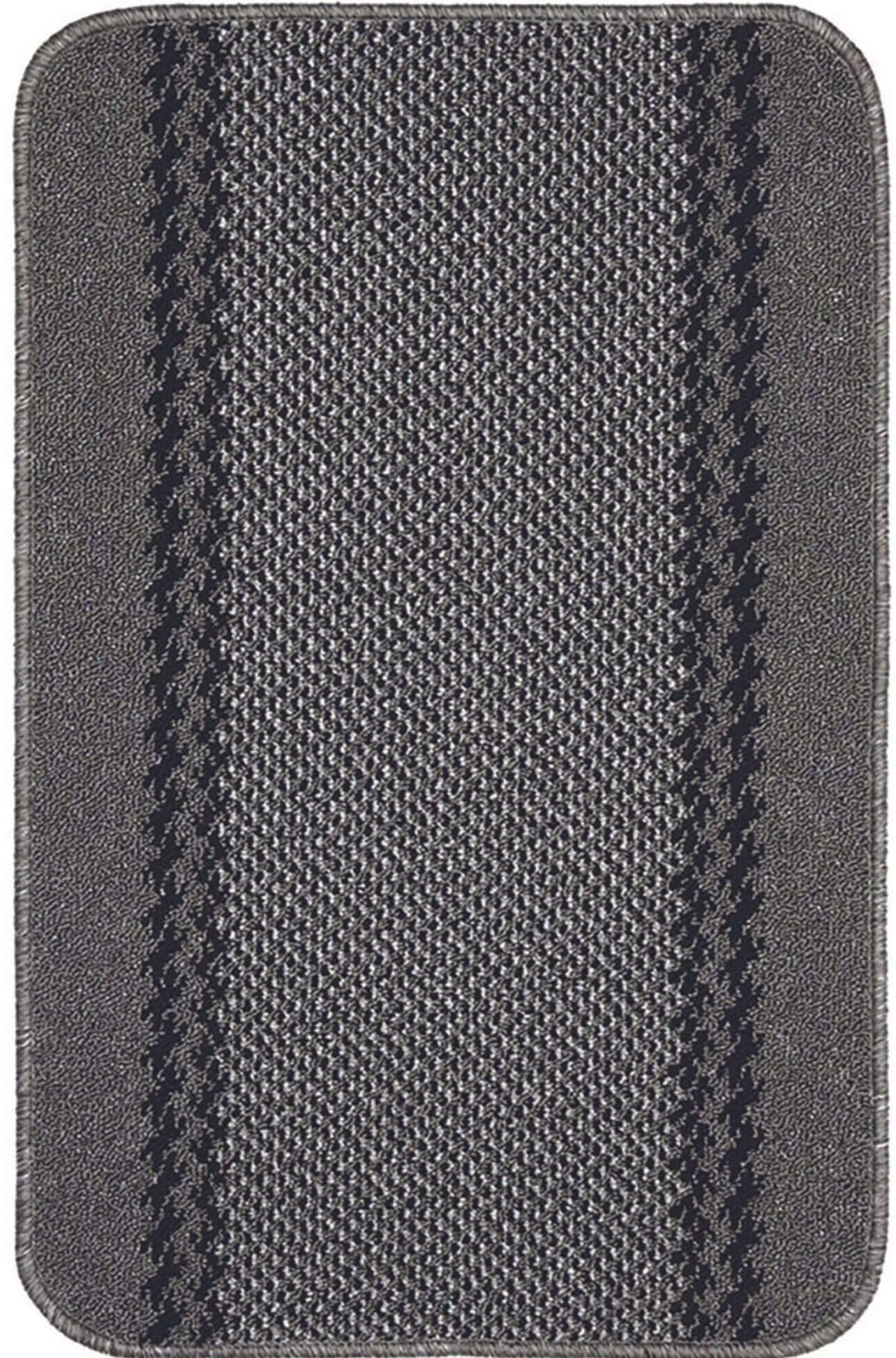 Washable Bordered Dark Grey Rug | 116D The Rugs