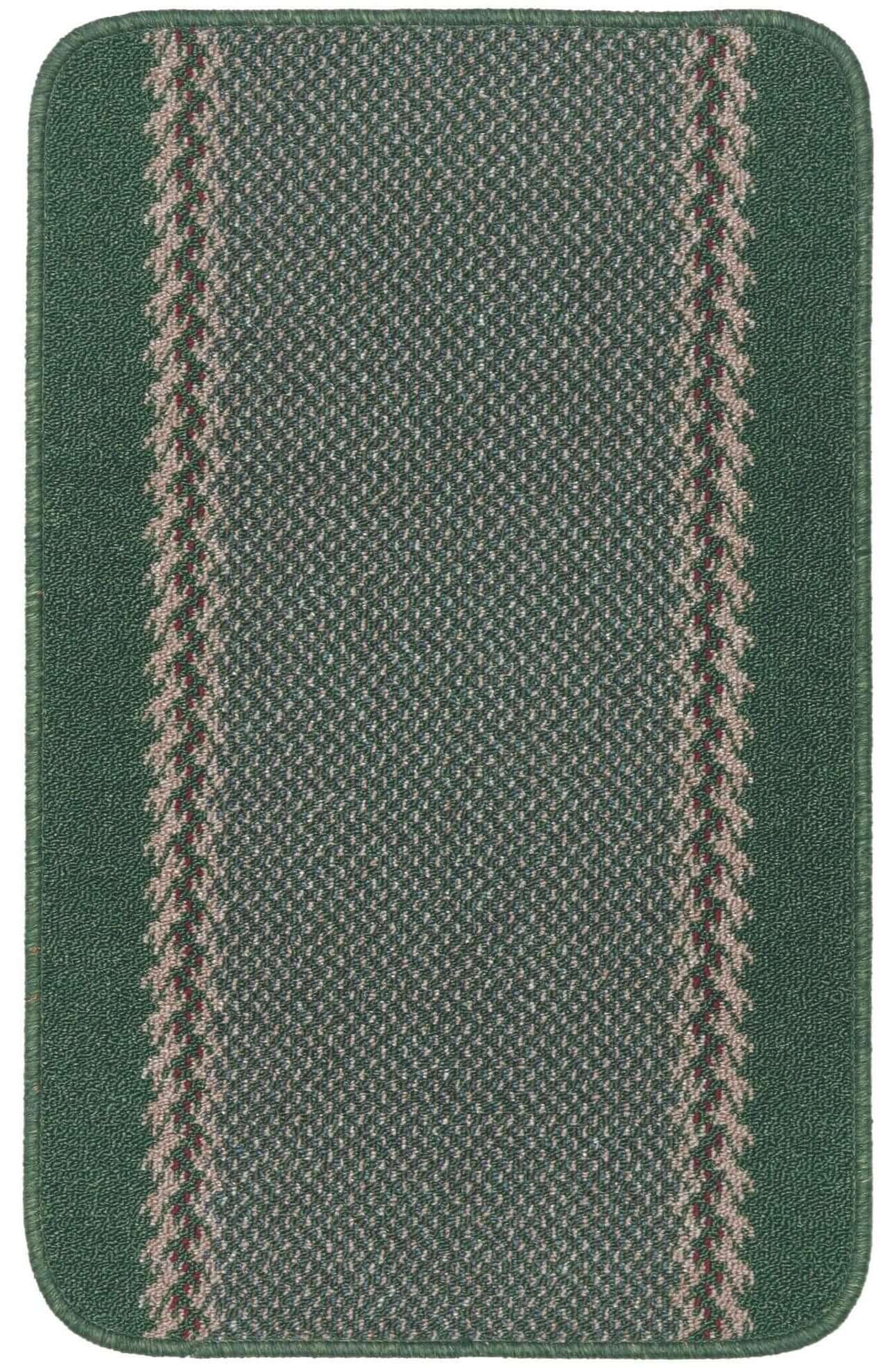 Washable Designer Bordered Green Rug | 116Gr The Rugs