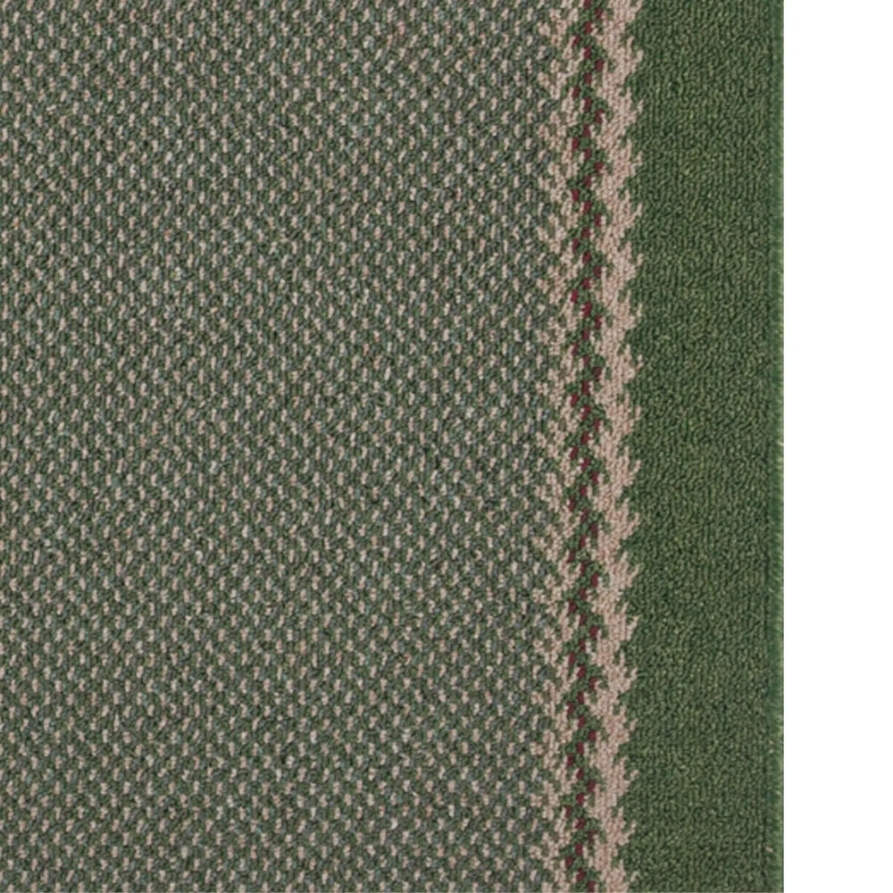 Washable Designer Bordered Green Rug | 116Gr The Rugs
