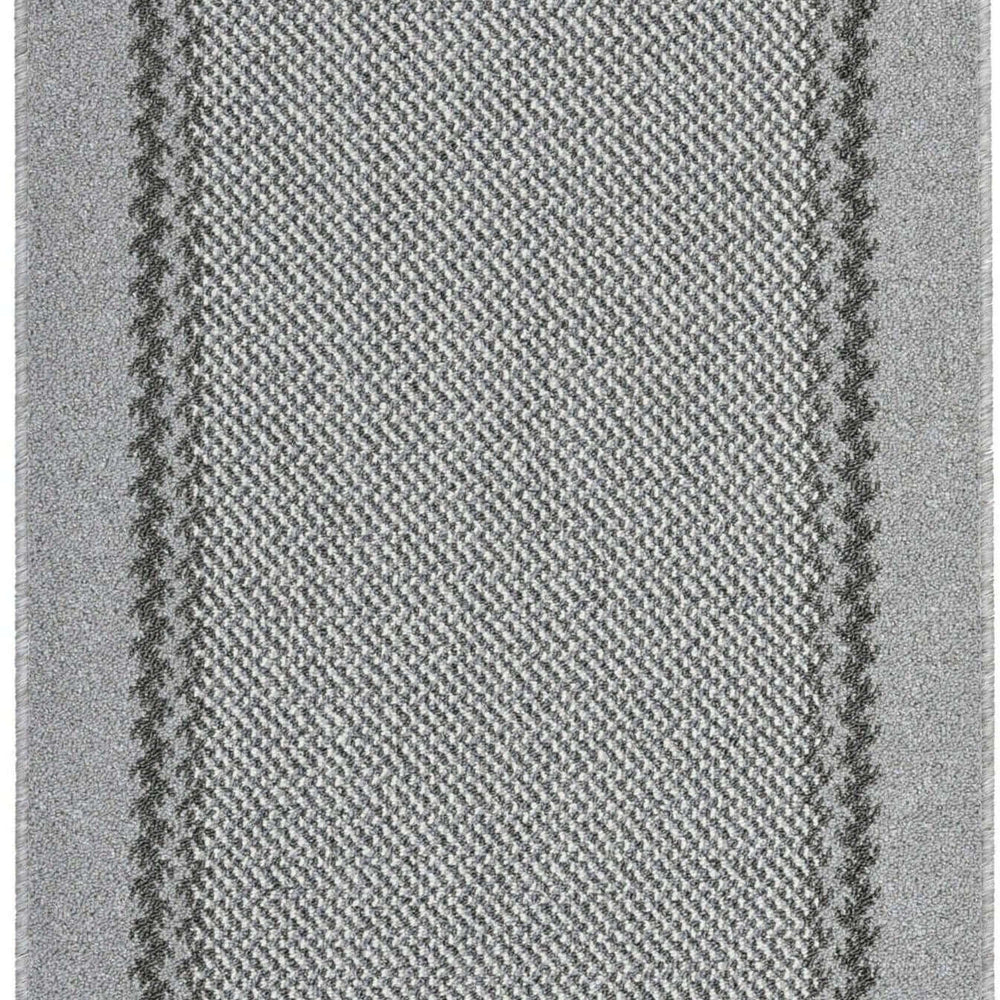 Washable Designer Bordered Grey Rug | 116G The Rugs