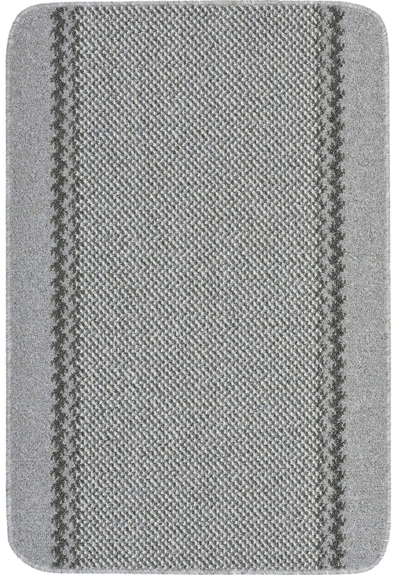 Washable Designer Bordered Grey Rug | 116G The Rugs