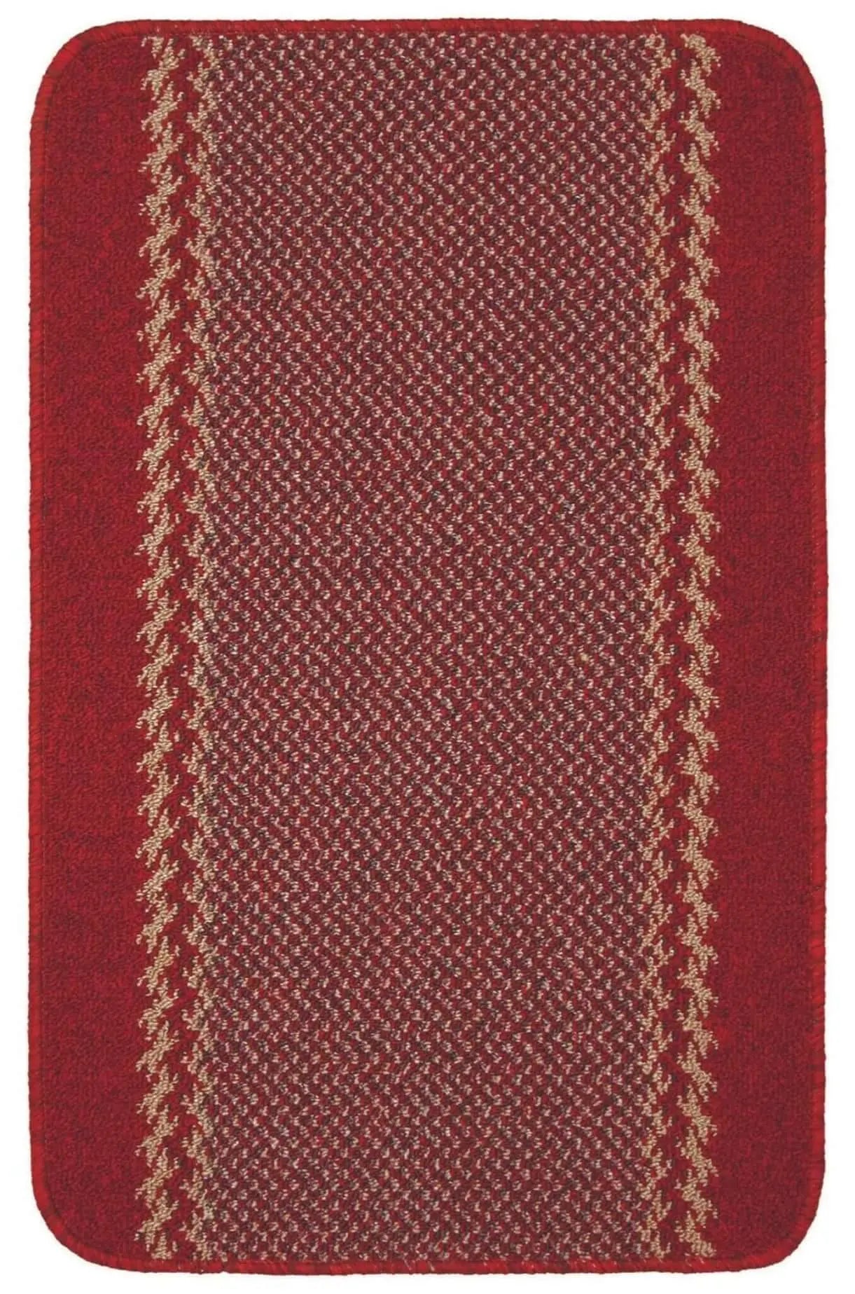 Washable Designer Bordered Red Rug | 116R The Rugs