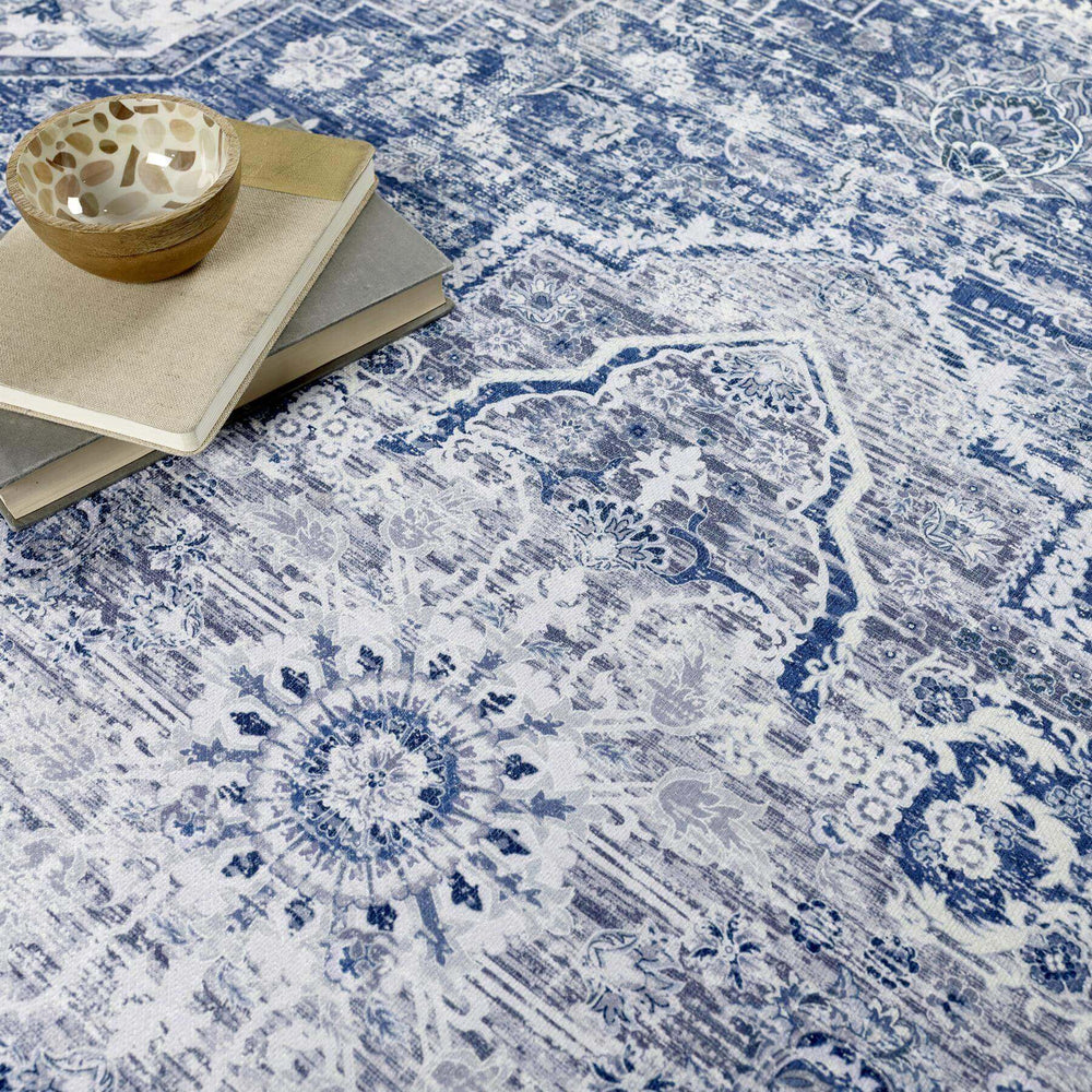 Washable Rug Eterna Blue The Rugs