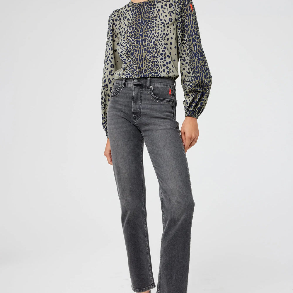 Washed Black Studded Boyfriend Jeans Scamp & Dude