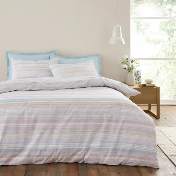 Washy Stripe Cotton TENCEL Duvet Cover & Pillowcase Set Dunelm