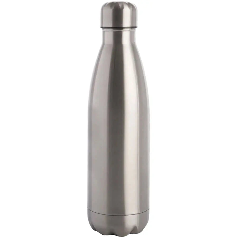 Water Bottle - Stainless Steel and Reusable - Silver Sock Geeks