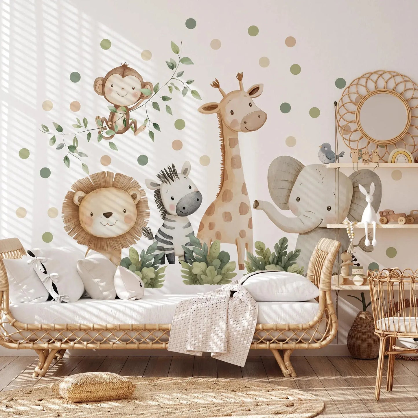 Watercolor Safari Animals Wall Decals, Removable Nursery Decor ClickWalls