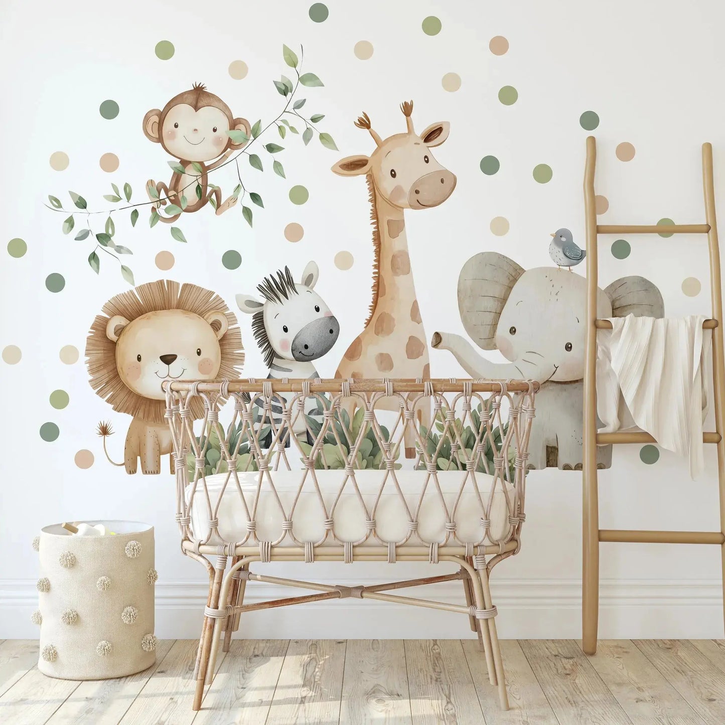 Watercolor Safari Animals Wall Decals, Removable Nursery Decor ClickWalls