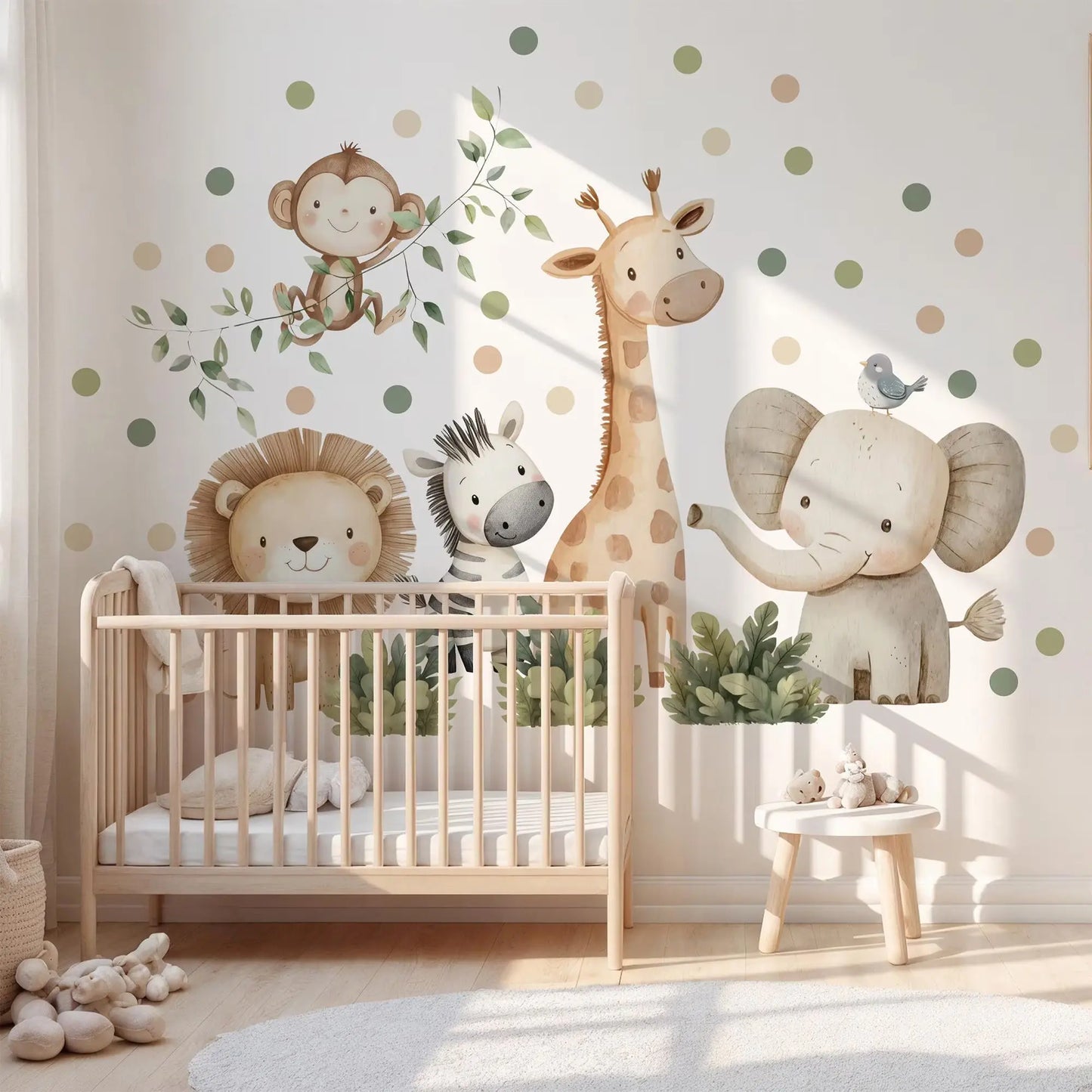 Watercolor Safari Animals Wall Decals, Removable Nursery Decor ClickWalls