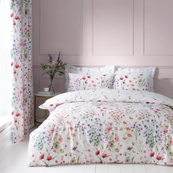 Watercoloured Floral Duvet Cover & Pillowcase Set Dunelm