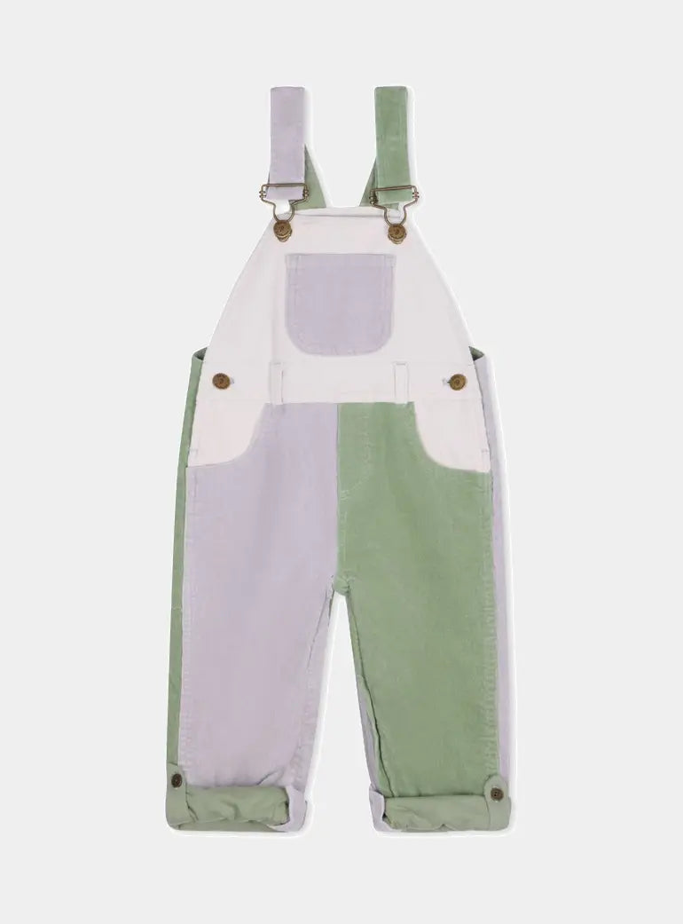 Waterlilies Patchwork Corduroy Dungarees Dotty Dungarees