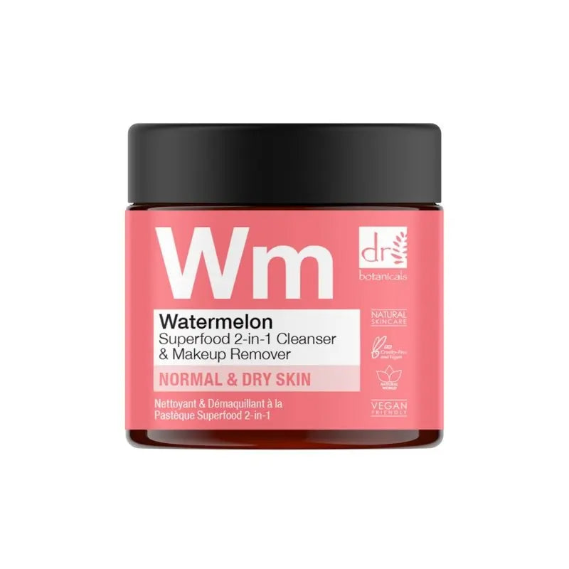 Watermelon Superfood 2-In-1 Cleanser & Makeup Remover 60ml Dr Botanicals