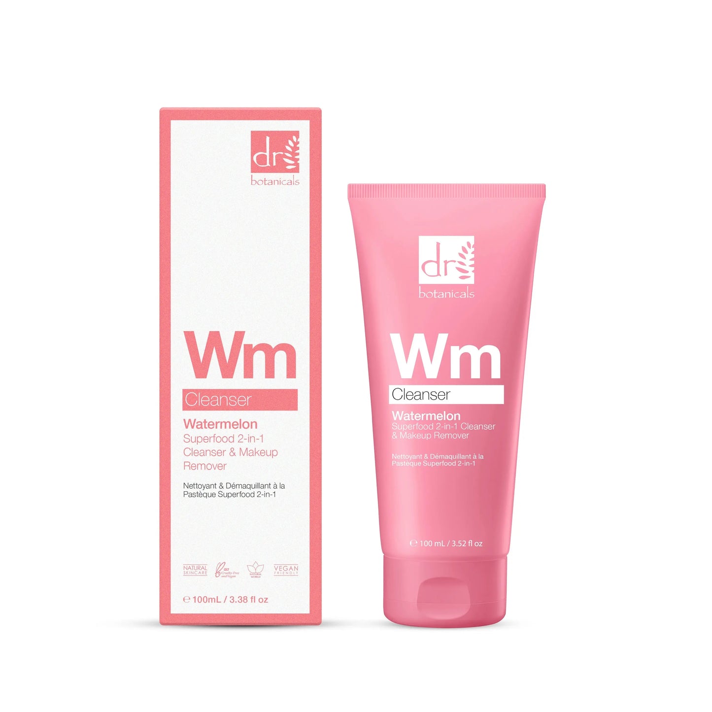 Watermelon Superfood 2-in-1 Cleanser & Makeup Remover Trio Dr Botanicals