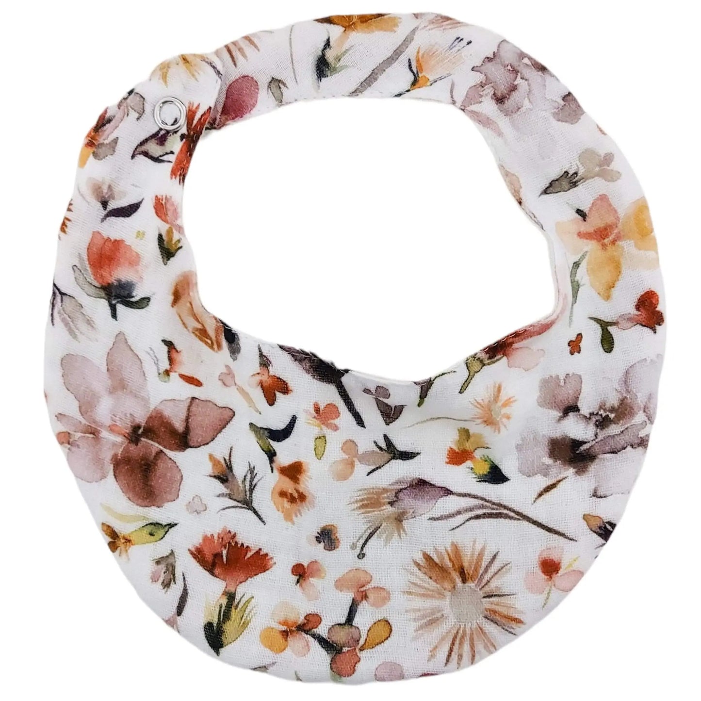 Waterproof Autumn Floral Neutral Bib Little Scandi baby